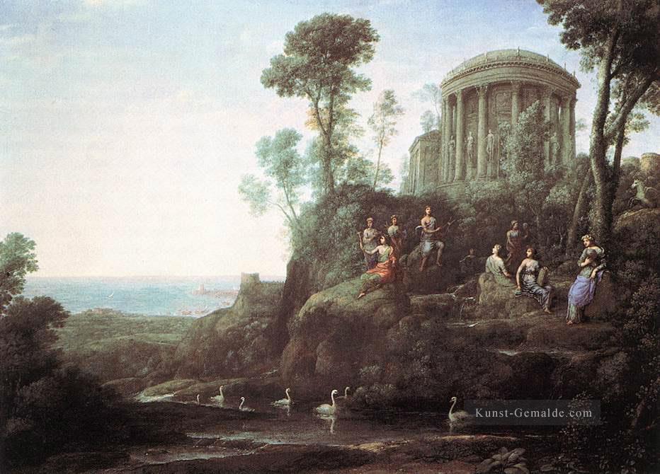 Apollo und die Musen auf dem Berg Helion Parnassus Landschaft Claude Lorrain Ölgemälde